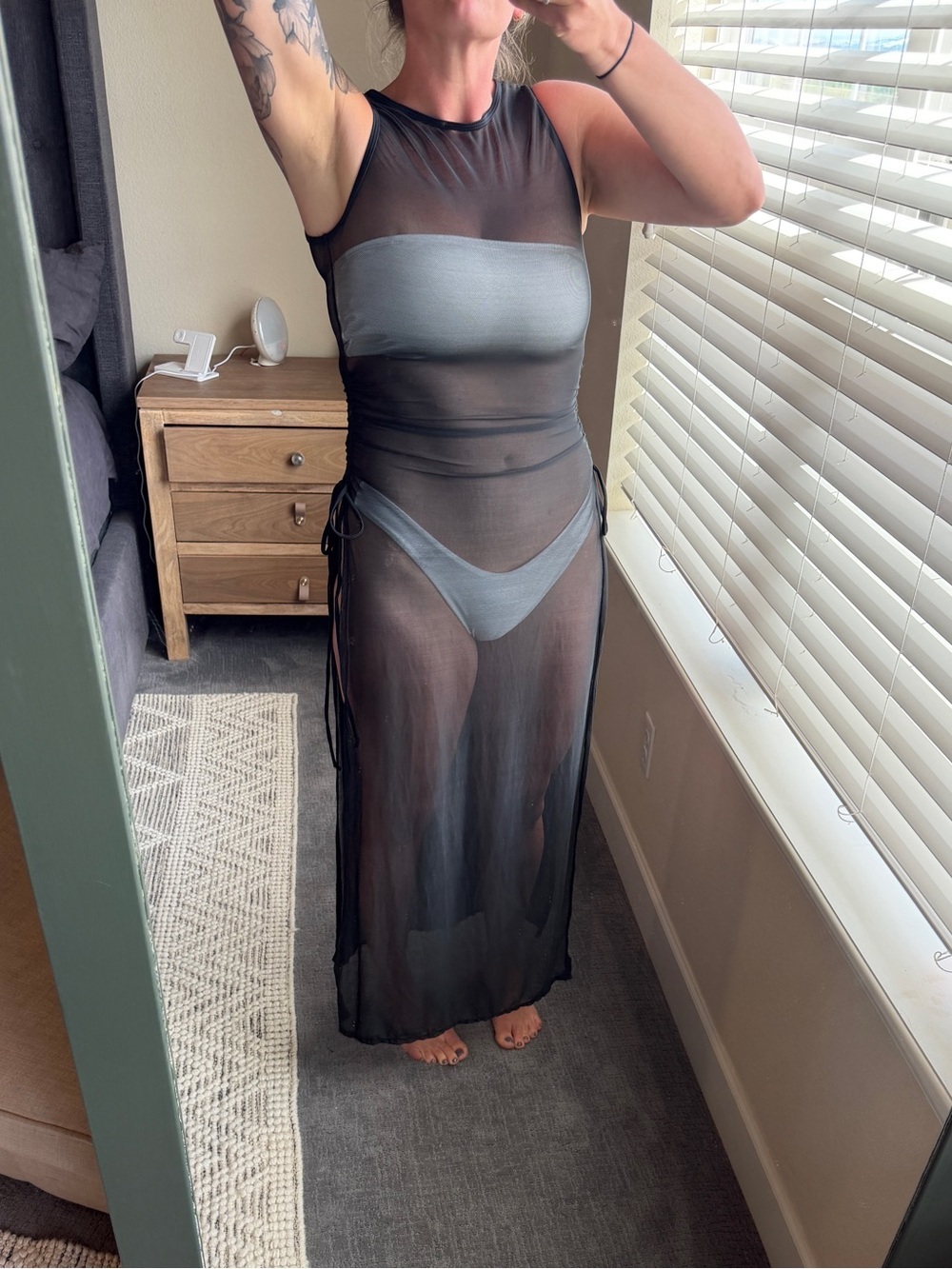 Sheer Black Maxi Cover-Up